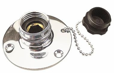 Sea-Dog Line Chrm Brass Fresh Water Inlet 512110-1