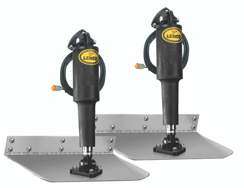Lenco 9inx12in Standard Mount Trim Tab Kit 12v Requires Switch