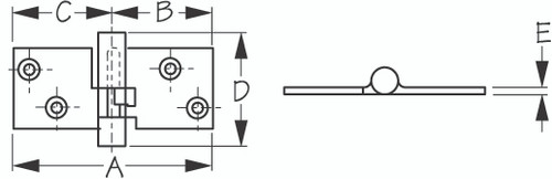 Sea-Dog Line Ss Take-Apart Hinge - Locking 205276
