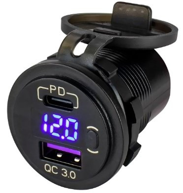 Sea-Dog Line Round Usb/Usc Socket 426518