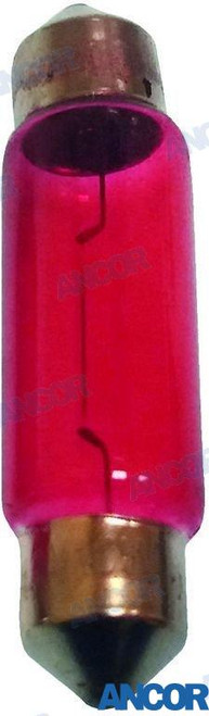 Recambios Marinos Bulb Festoon Red  12V_10W_ Am522127