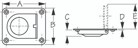 Sea-Dog Line Spring Loaded Flush Lift Hndl 221810-1