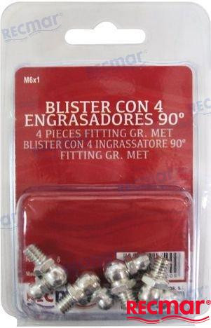 Recambios Marinos 4 Pieces Fitting Gr. Met Rect11958