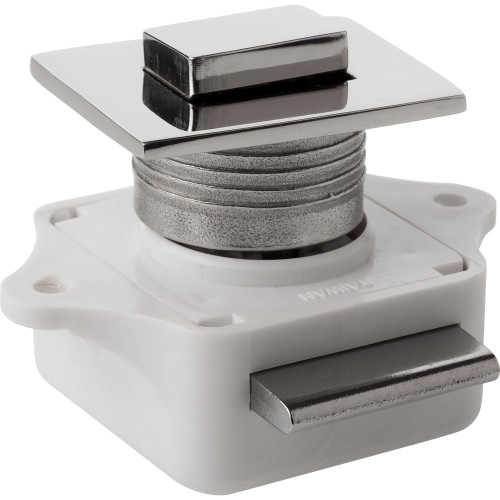 Sea-Dog Push Button Rim Latch - Square - Stainless Steel/Plastic Housing