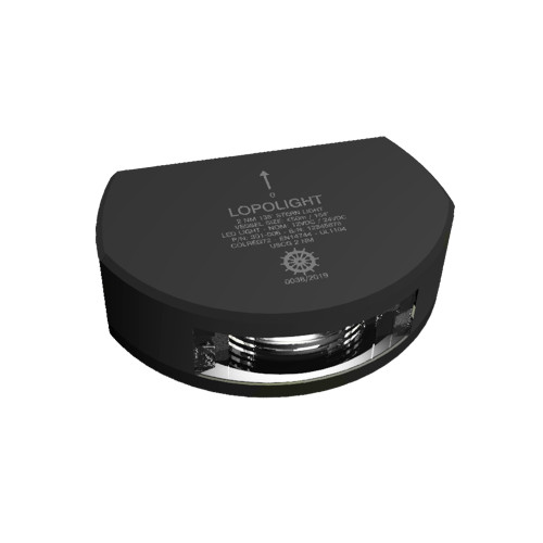 Lopolight Series 301-006 - Stern Light - 2NM - Vertical Mount - White - Black Housing  [301-006-B]