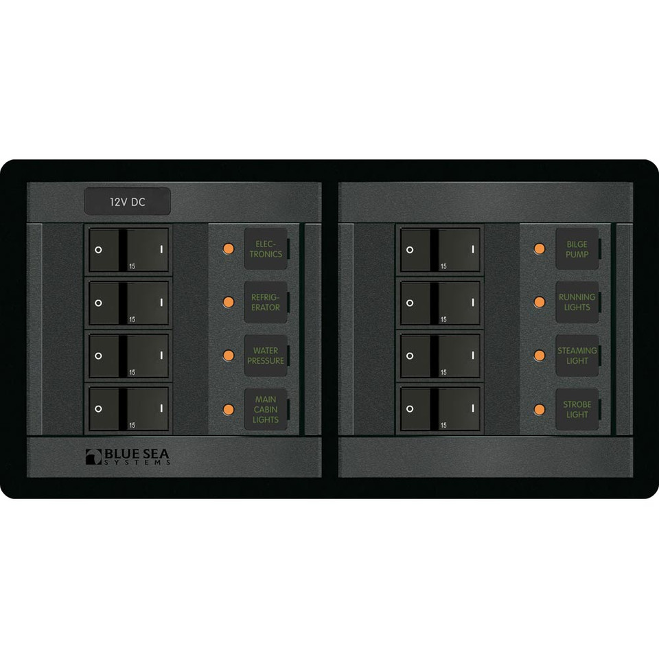 Blue Sea 1225 12V DC 8 Position - Horizontal
