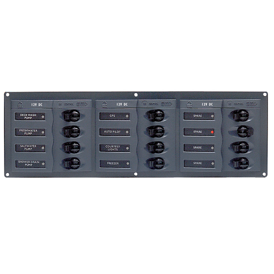 BEP DC Panel - 12-Way - No Meter - Horizontal