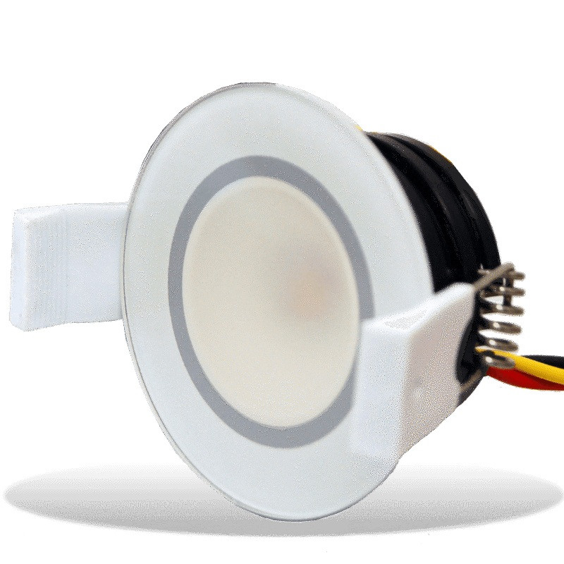 Lumishore LUX DL50 Downlight Full Spectrum CRGBW 12/24vDC 5 Watt White Bezel