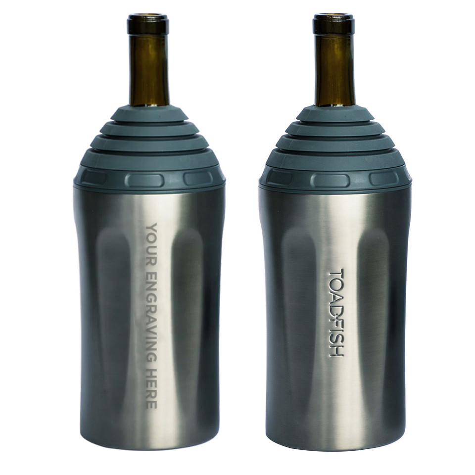 Toadfish Custom Engraved Stainless Steel Wine Chiller - Graphite (MINIMUM ORDER QUANTITY OF 25)
