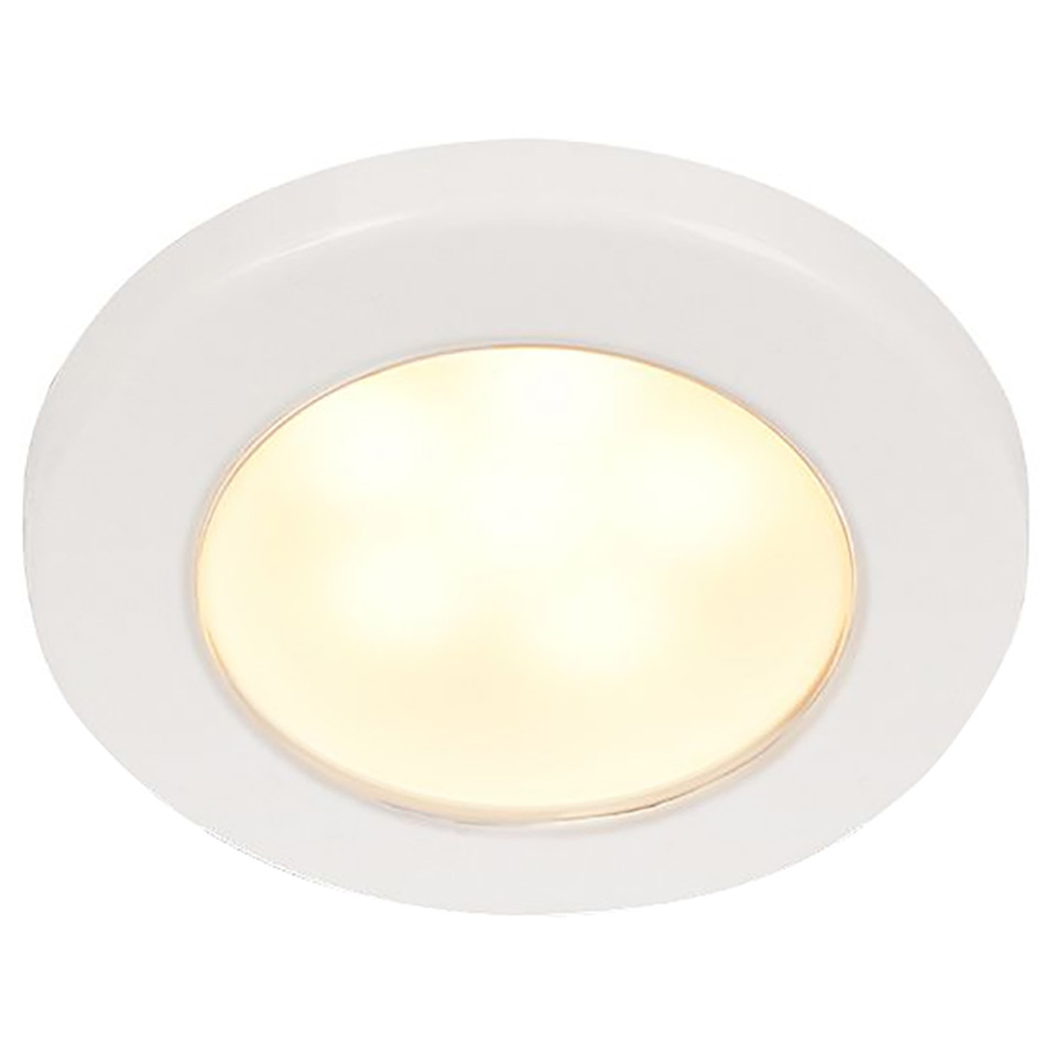 Hella Marine EuroLED 75 3" Round Screw Mount Down Light - Warm White LED - White Plastic Rim - 12V