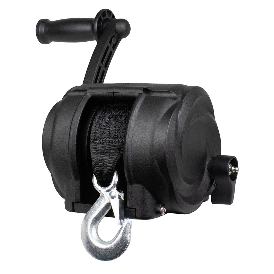 Powerwinch Premier Series Winch 2000lb, 8", Crank Arm - Carbon Black