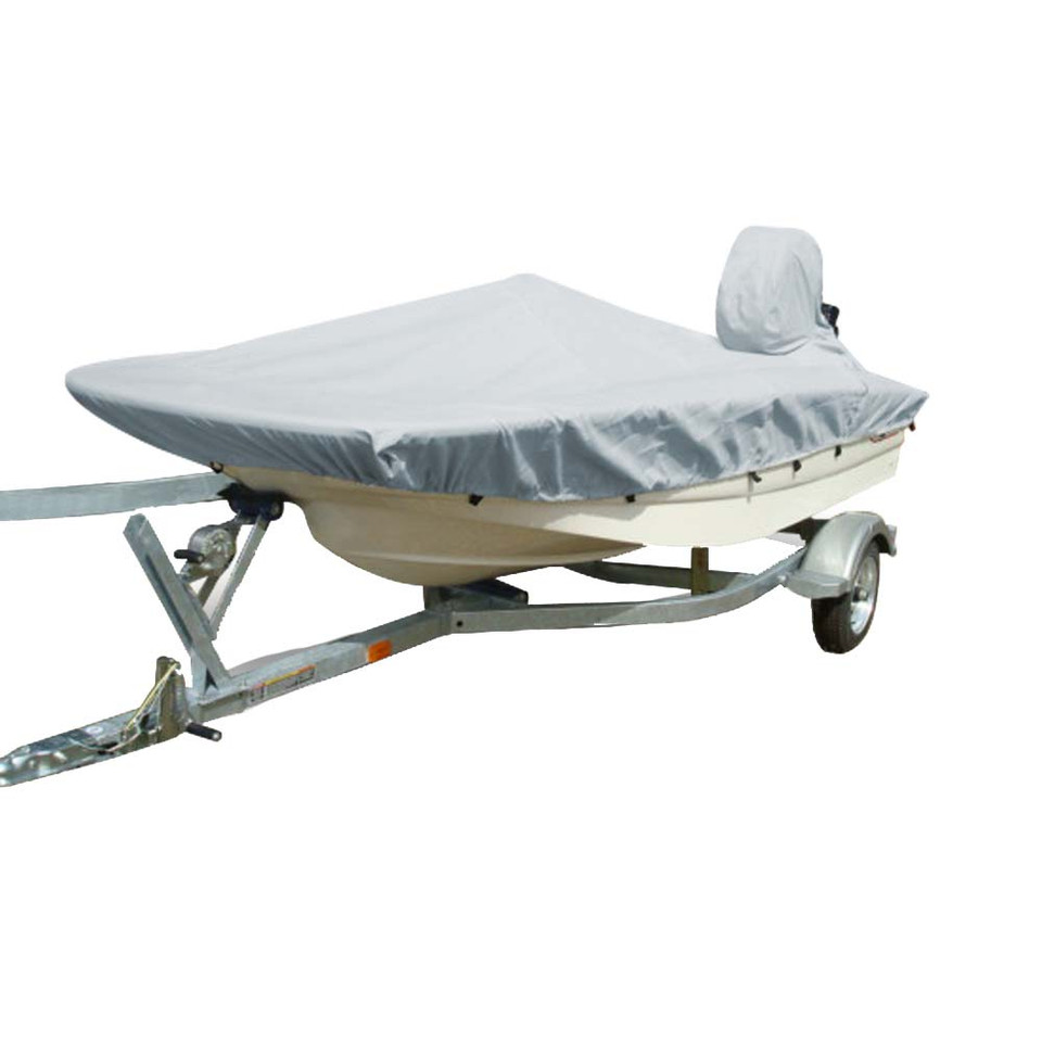 Carver Sun-DURA&reg; Styled-to-Fit Boat Cover f/13.5' Whaler Style Boats with Side Rails Only - Grey