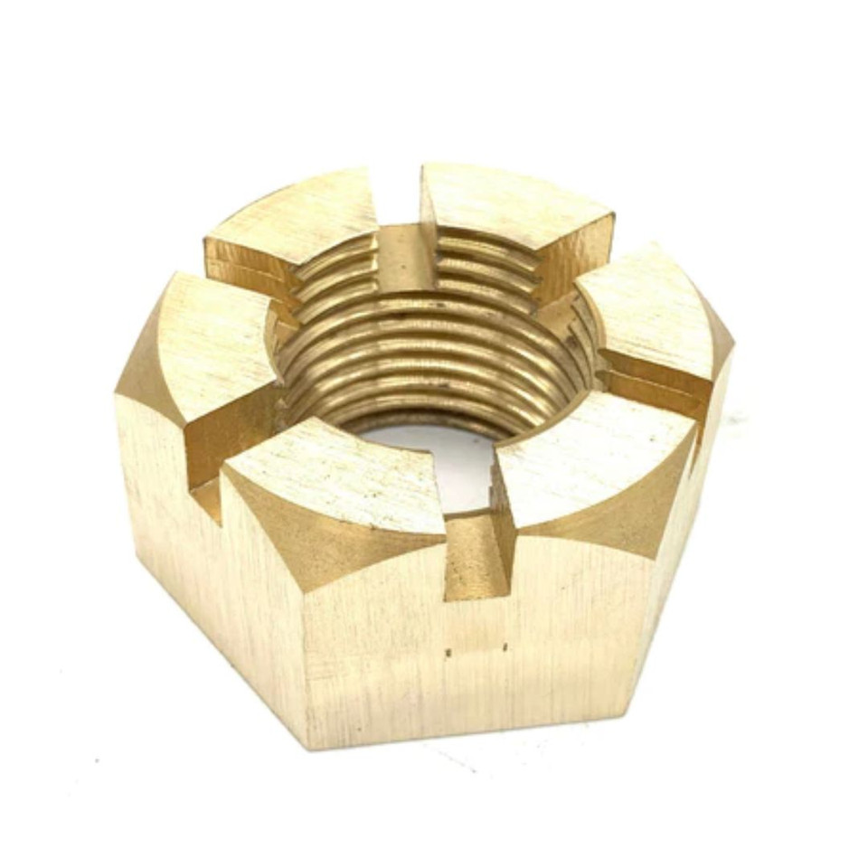 Marine Machining & Mfg. Brass Castle Nut 1 1/2-6 Cast.Nut