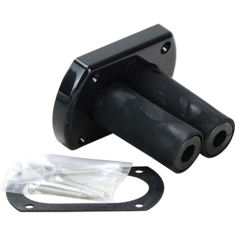 Uflex Usa Blk Dual Thru Hull Conn Flange R8B