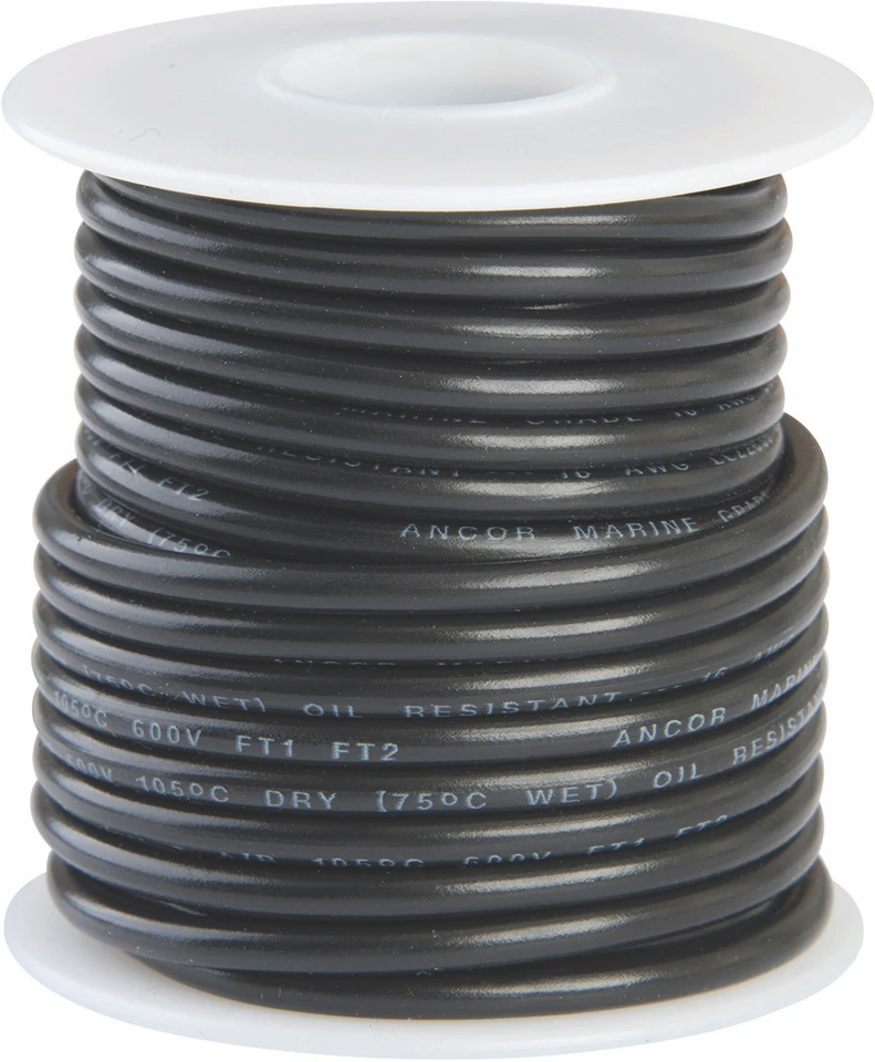 Marinco/Ancor Marine 25' Black #16 Primary Wire 182003