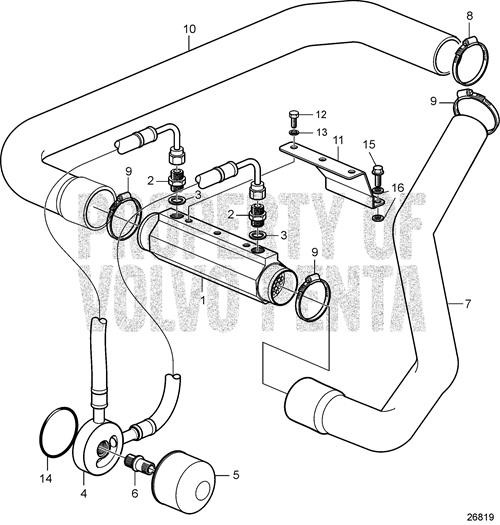 Volvo Penta Oil Cooler 21657814