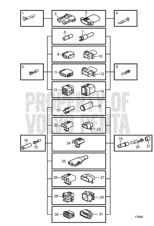 Volvo Penta Cable Terminal 969831