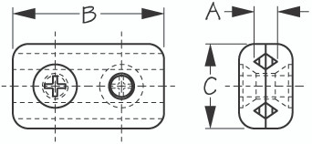 Sea-Dog Line Cable Clamp 3/16" Chrome (Pair 091852-1
