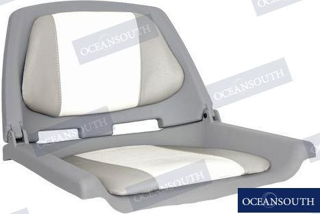 Recambios Marinos Folding Padded Seat Gr/Wht Ocema702-22