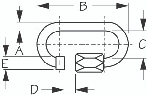 Sea-Dog Line Ss Quick Link 3-1/2" 153010-1