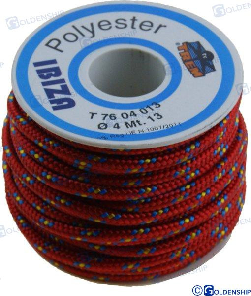 Recambios Marinos Poly Braided Rope 25 Mm Red Gs60157