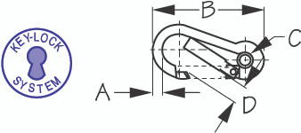 Sea-Dog Line Ss Snap W/Eye 3-1/4" 151085