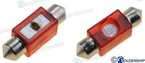 Recambios Marinos Led Bulb Festoon 1-12V Red Gs10268