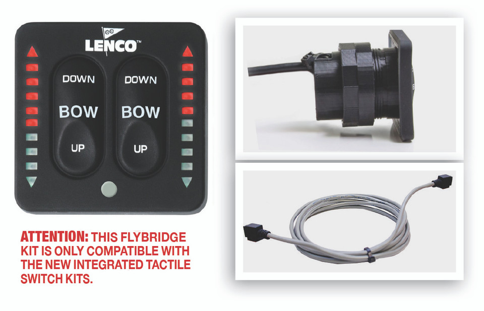 Lenco LED Flybridge Key Pad With 20ft Shielded Harness For Use with 15169-001