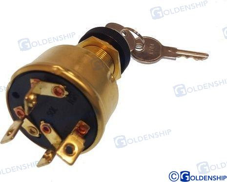 Recambios Marinos Ign Starter Switch Brass 4T-3P Gs11154