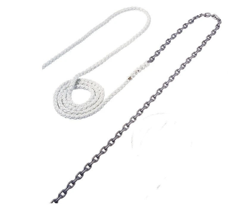 Maxwell 15ft of 1/4in HT Chain Splice to 150ft of 1/2in Nylon Brait Line