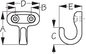 Sea-Dog Line Ss Coat Hook 1 671491-1