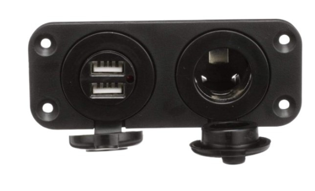 Attwood Marine Adaptor_Dual Port 12Vdc 14262-6