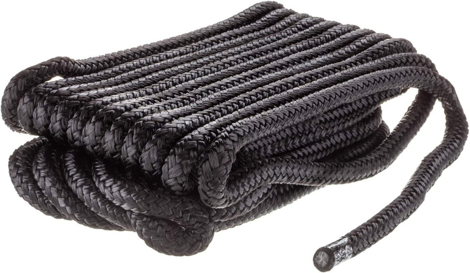 Attwood Marine 3/8X25'Dbl Braid Nylon Bk 117681-7