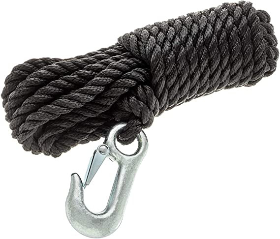 Attwood Marine 3/8"X20' Twisted Pp Black 11739-2