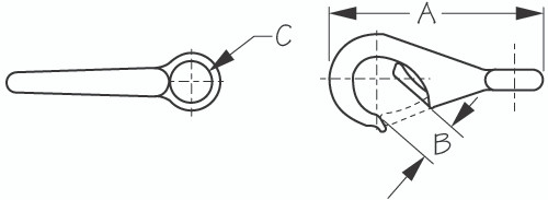 Sea-Dog Line Ss Fast Eye Boat Snap - Size 0 146120-1