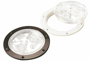 Sea-Dog Line Deck Plate Black/Clear 4" 337146-1