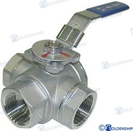 Recambios Marinos 3-Way Ball Valve 1" Gs30032