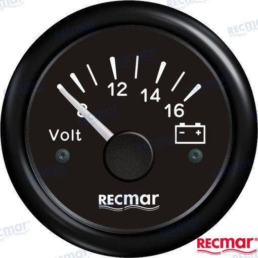 Recambios Marinos Voltimeter 8-16V Black Recky13200