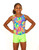 Neon Swirls with Neon Green Spandex Shorts