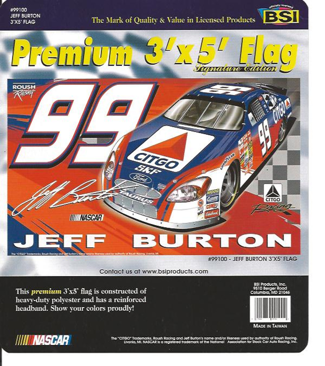 99 Jeff Burton Citgo Flag 3x5 Uncommon USA