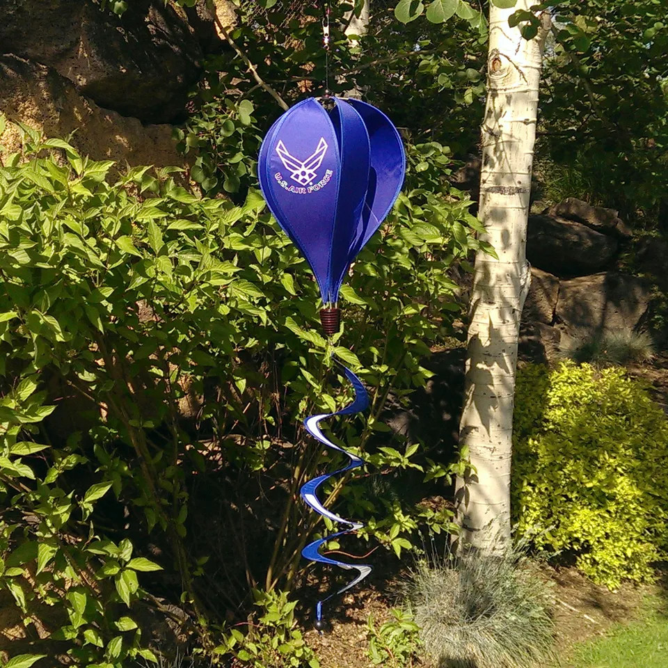 NCAA College Hot Air Balloon Spinner | Team Color Outdoor Decor With School Logos | Garden & Yard Spinner