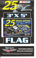 25 Brian Vickers Flag 3x5