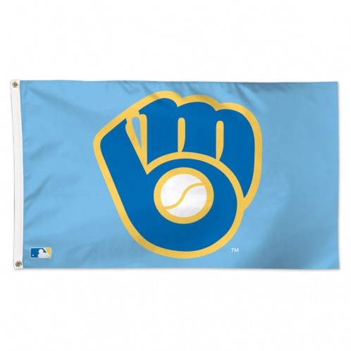 WinCraft Milwaukee Brewers Stars & Stripes 3x5 Flag - Officially Licensed, Polyester, Double-Sided - View #4