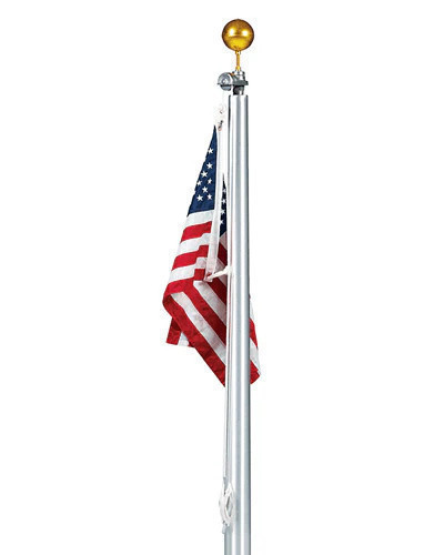 20'  Aluminum Commercial Flagpole - External Halyard