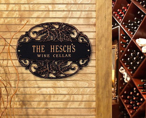 Personalized Wine Cellar Plaque