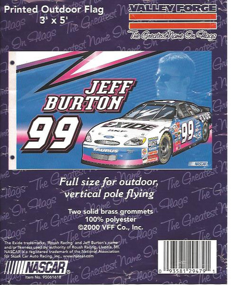 99 Jeff Burton -Exide2000 Flag 3x5