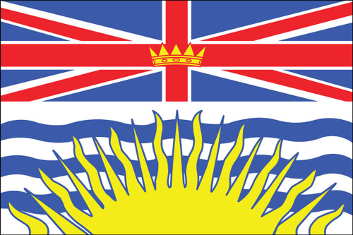 Canadian British Columbia Flag 3x5