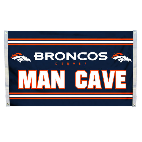 Denver Broncos Man Cave Flag 3x5