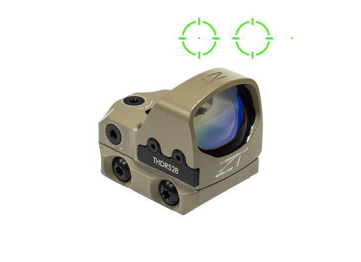 ZeroTech Thrive HD Reflex Sight Green Multi Reticle Low Mount (FDE)