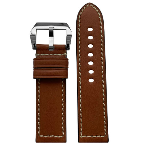 24mm RIOS1931 Cognac Firenze | Russian Leather Watch Band for Panerai